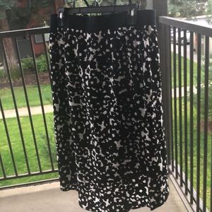 Cabi Dixon Skirt Black And White Print